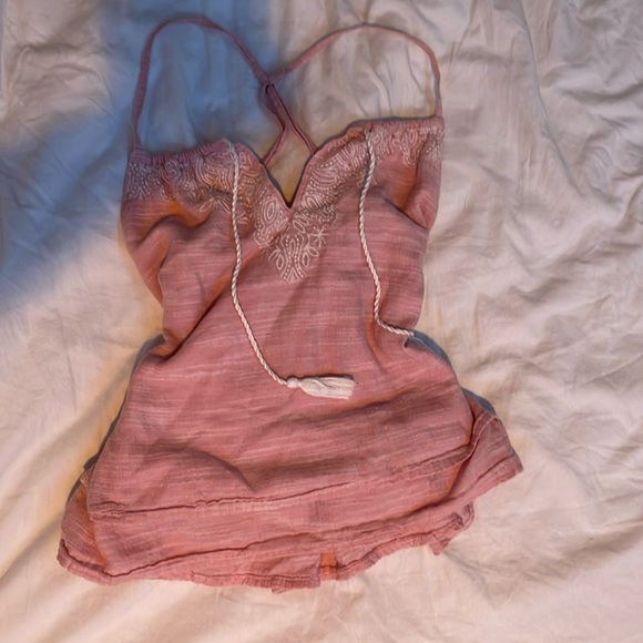 Abercrombie & Fitch Pink Lace Trim Chemise - Picture 1 of 2